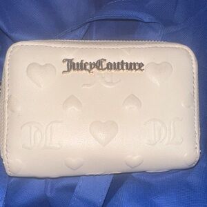 Juicy Couture Cream Heart Embossed Wallet